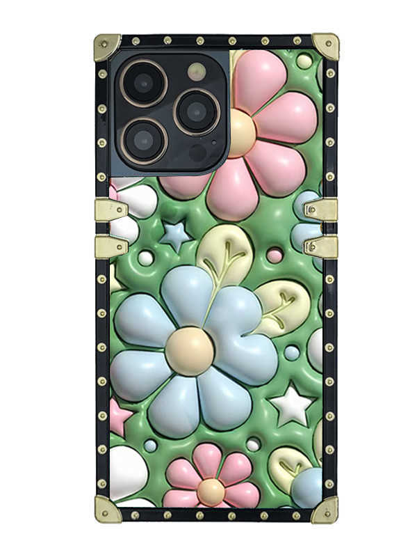 3d flower square iphone case