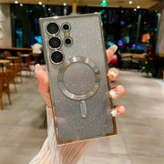 galaxy glitter phone case