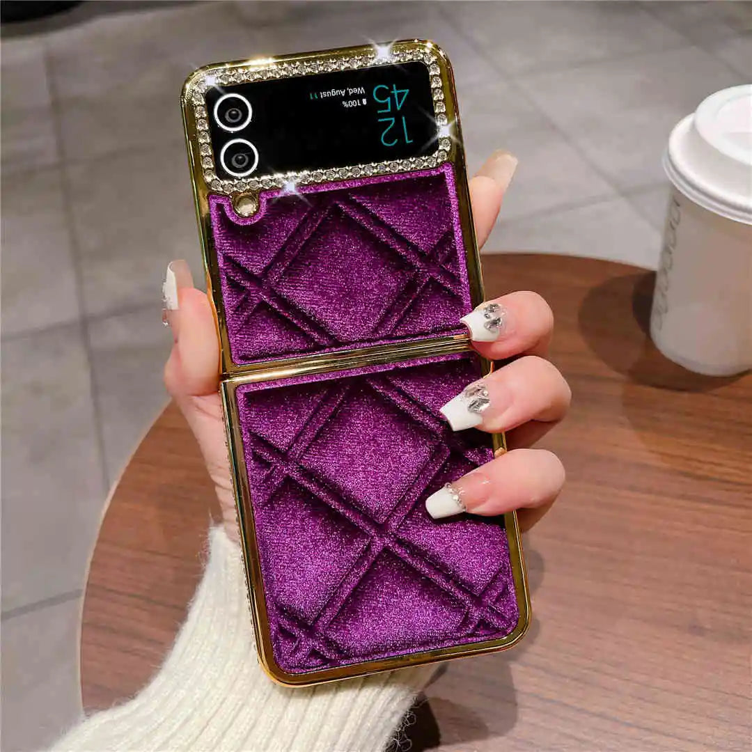 purple galaxy z flip 4 phone case