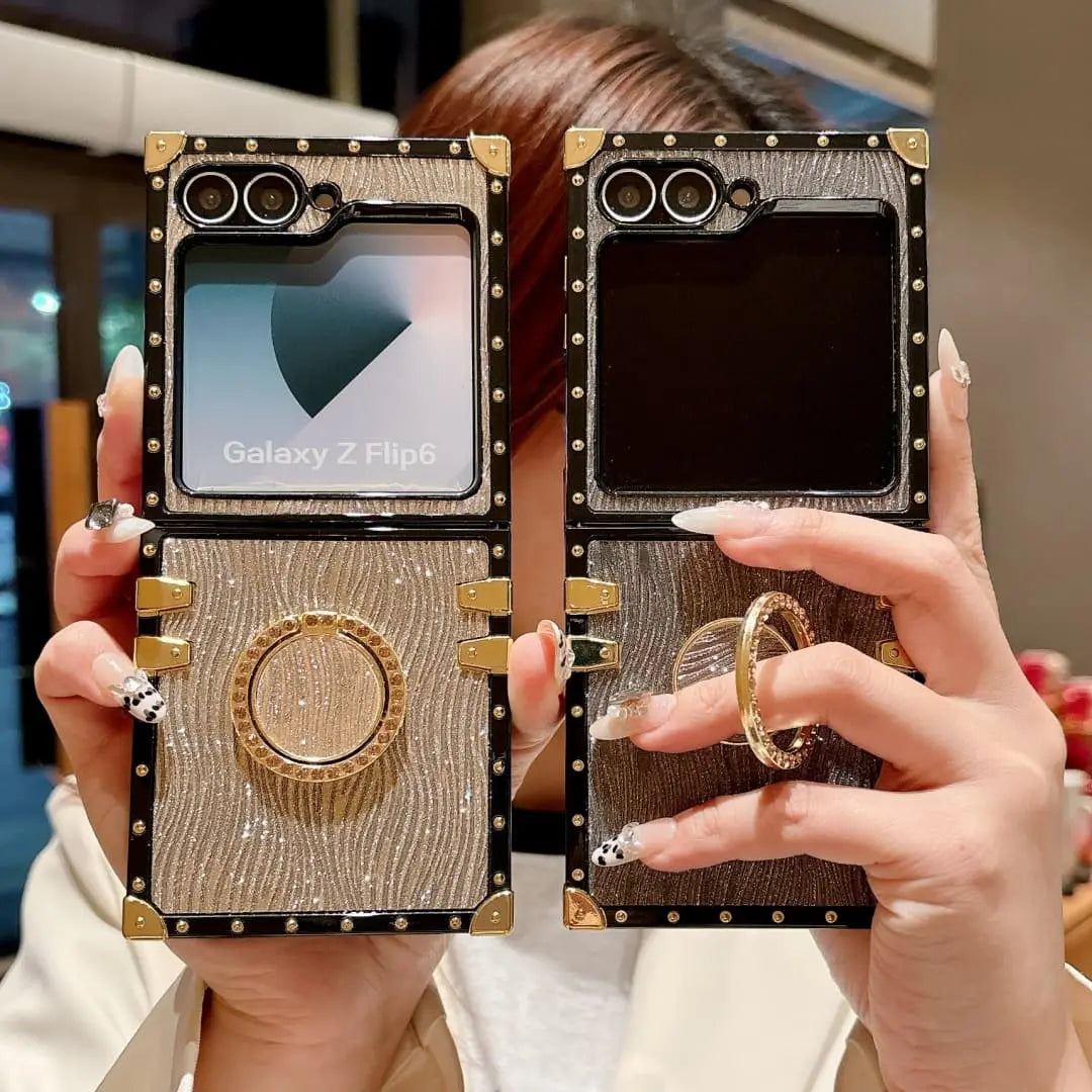 Bling Z Flip case with ring