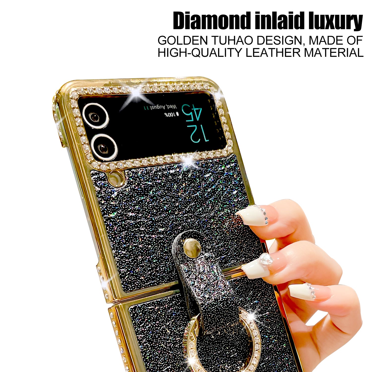 luxury diamonds galaxy z flip case