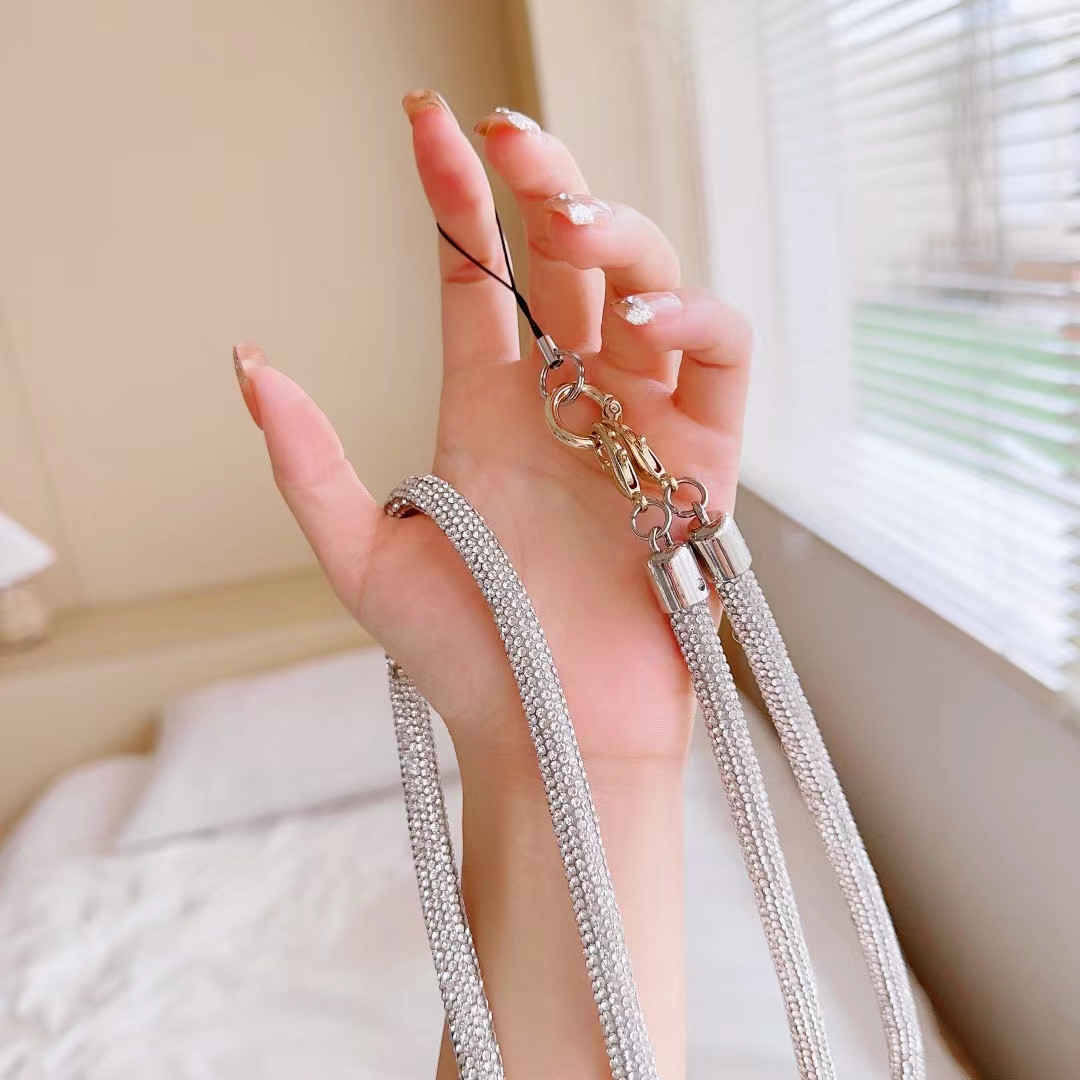 glitter crossbody strap