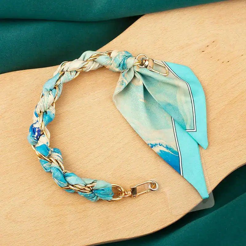 Mobile phone wristlet chain