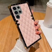 pink soft leather samsung case