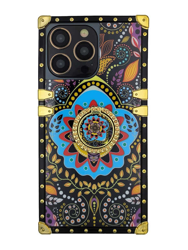 Religion Mandala Print iPhone Case with Ring