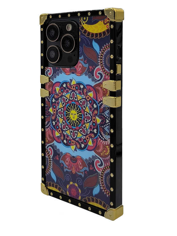 Mandala Print iPhone Case with Ring