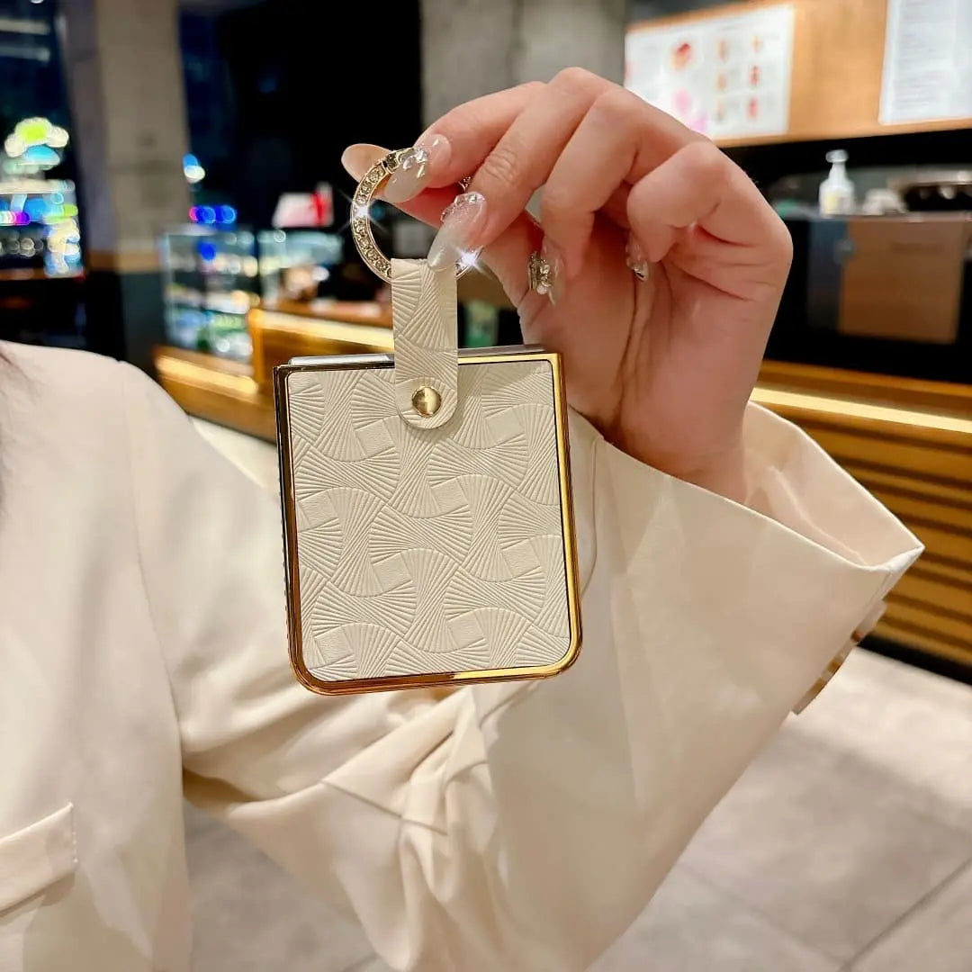 floral embossing Z Flip case