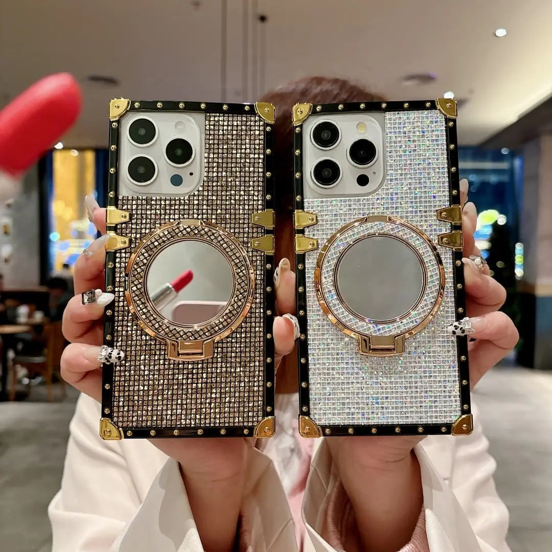 glitter square iPhone cases