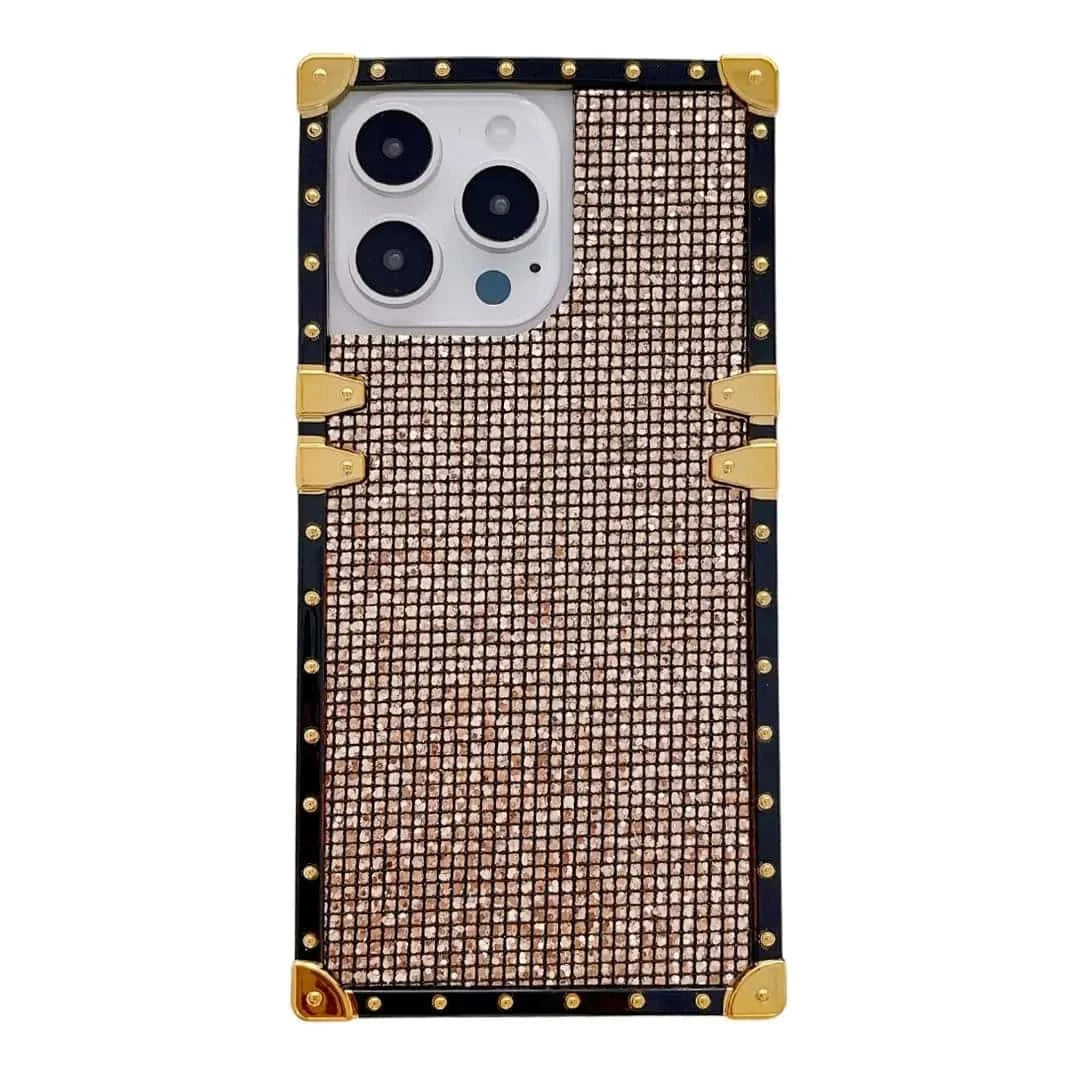 glitter cells square iphone case