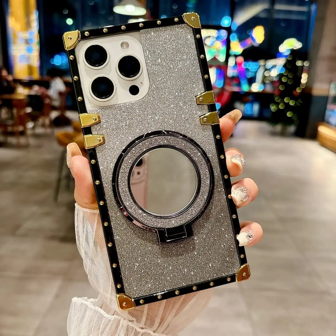 glitter phone case with ring