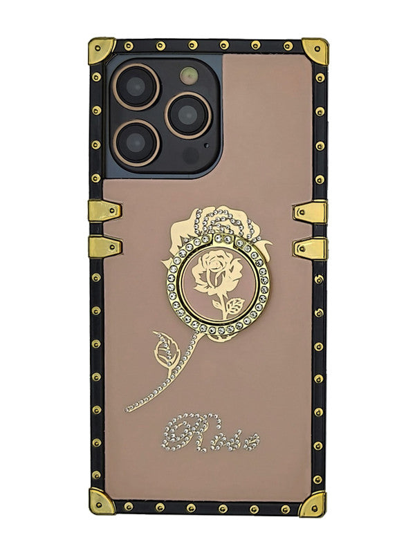 Coffee Sparkle Rose iPhone Case
