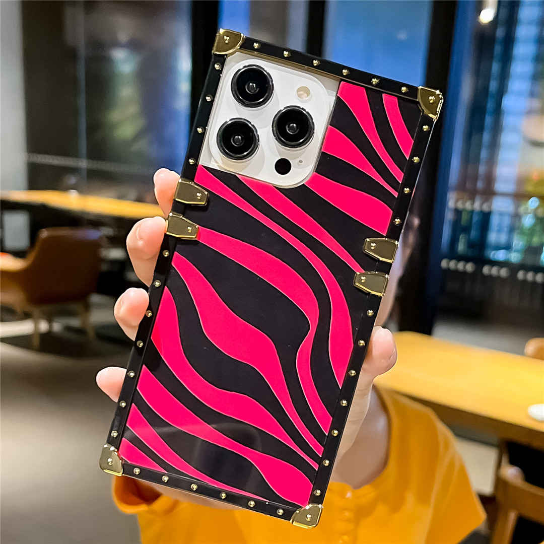 hot pink zebra print iphone case