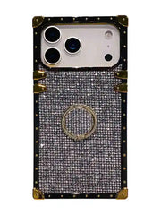Bling Phone case with ring holder on a white background