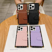 square iphone case with cardholder