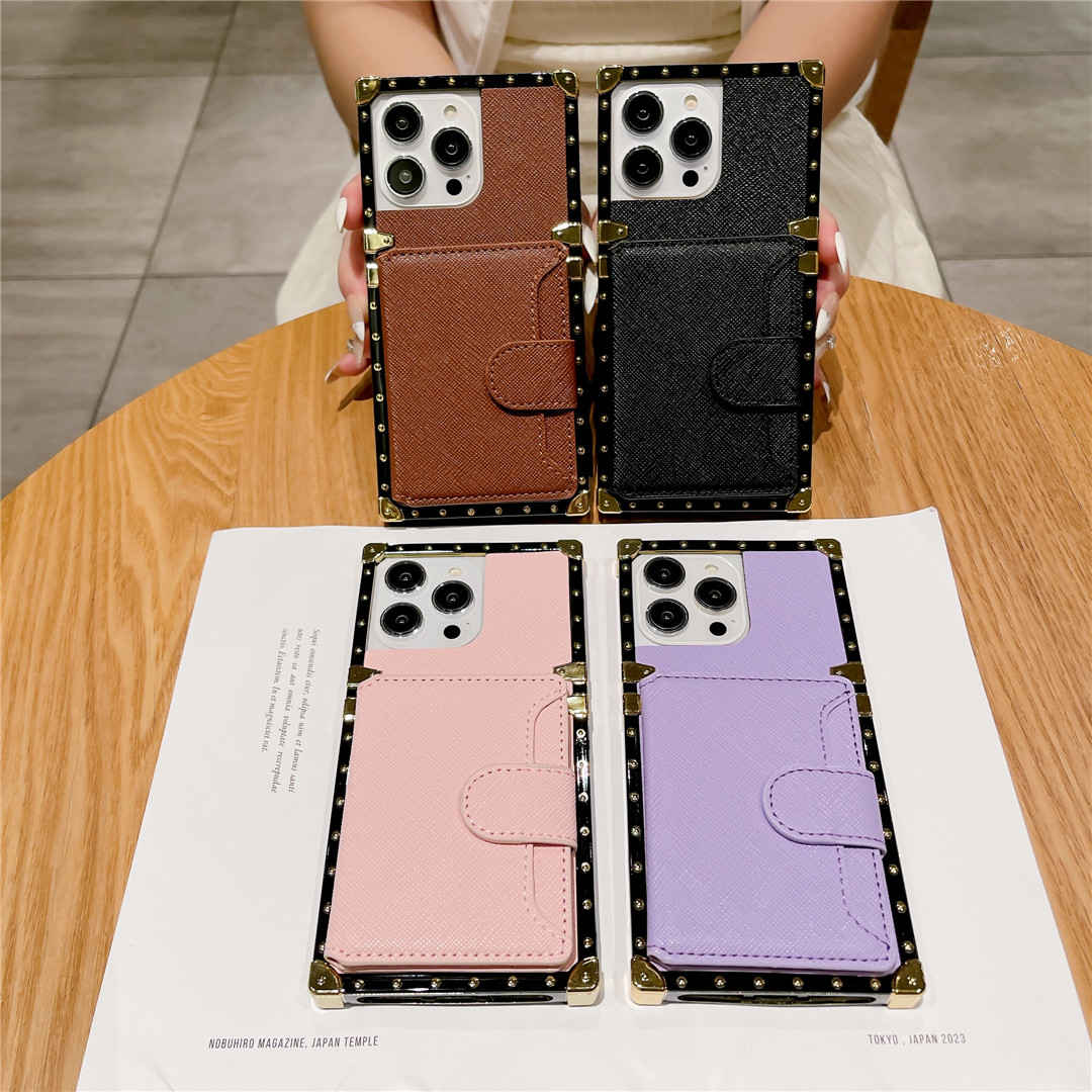 square iphone case with cardholder