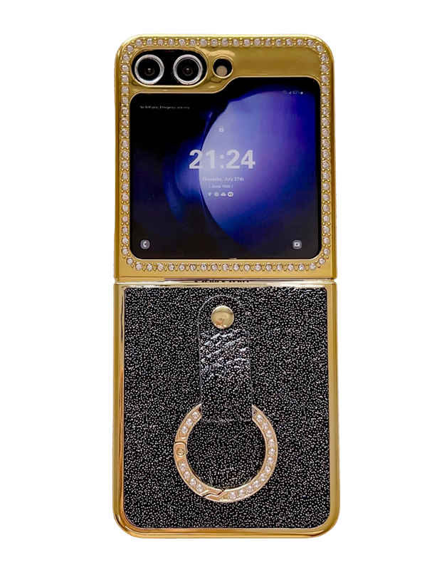 galaxy z flip 5 leather case with ring