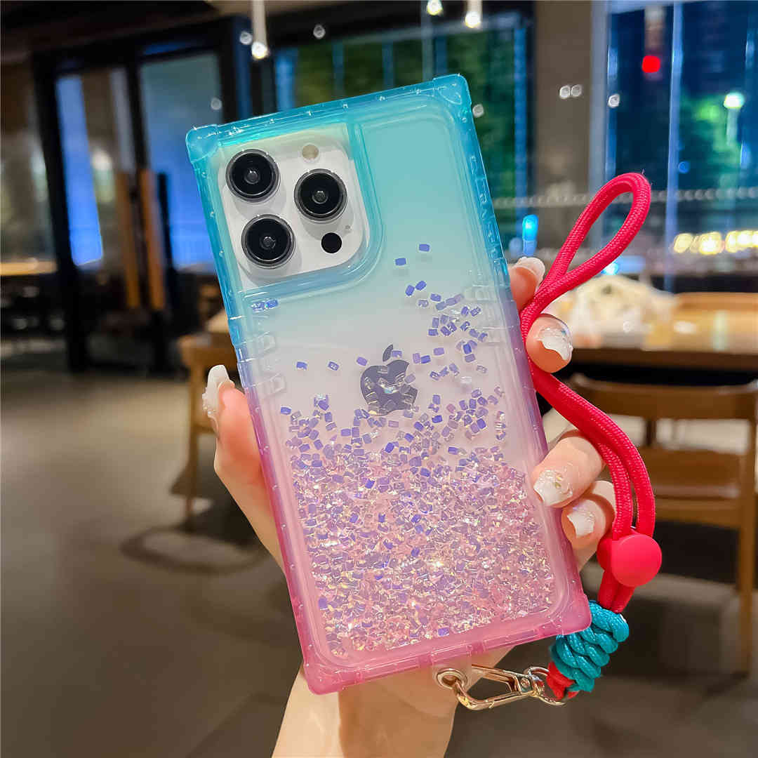 clear glitter phone case