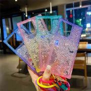 glitter square iphone cases