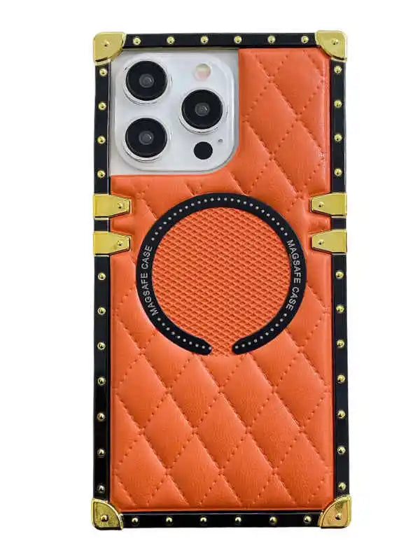 Quilted Soft Leather iPhone Case with MagSafe Quilted Soft Leather iPhone Case with MagSafe