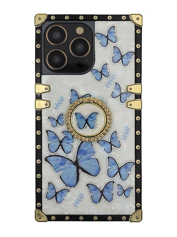 blue butterfly iphone case