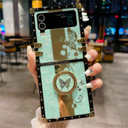 green opal shell phone case with ring