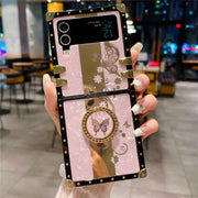 pink opal shell z flip 4 case