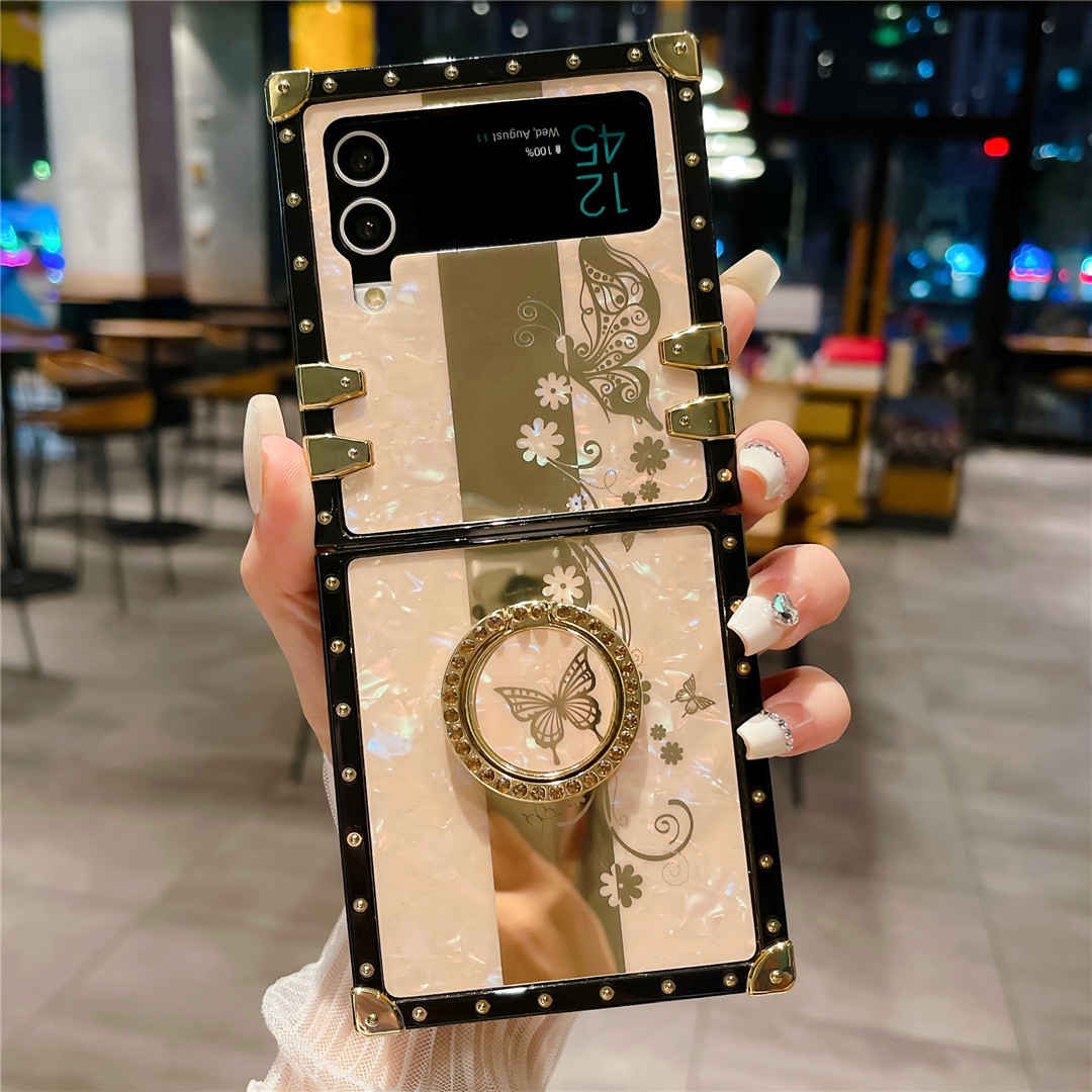 orange z flip 3 case with ring