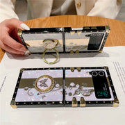 butterfly print z flip 4 case with ring