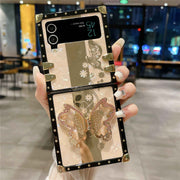 orange mirror samsung z flip case