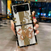 white mirror z flip case