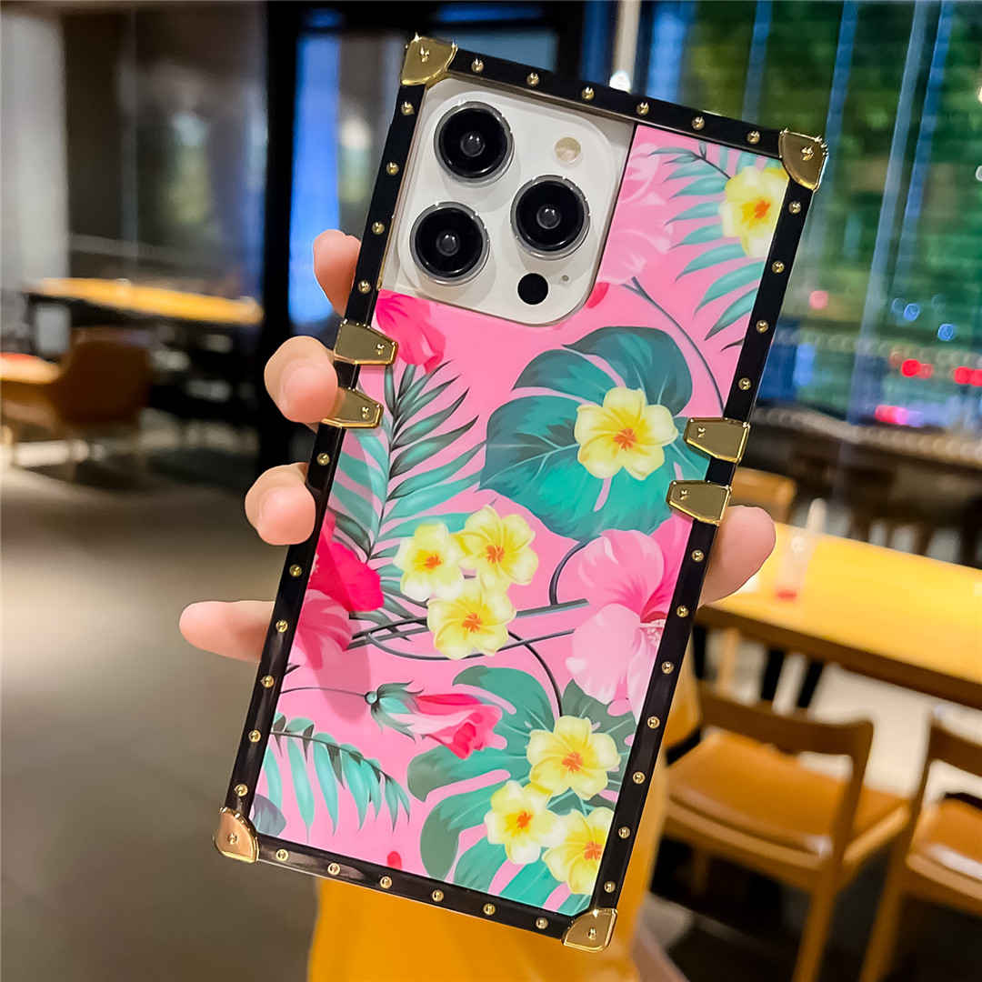 peach floral iphone case