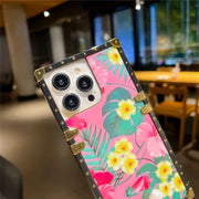 palm leaves flower iphone case
