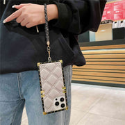 square iphone 15 pro max case with charm