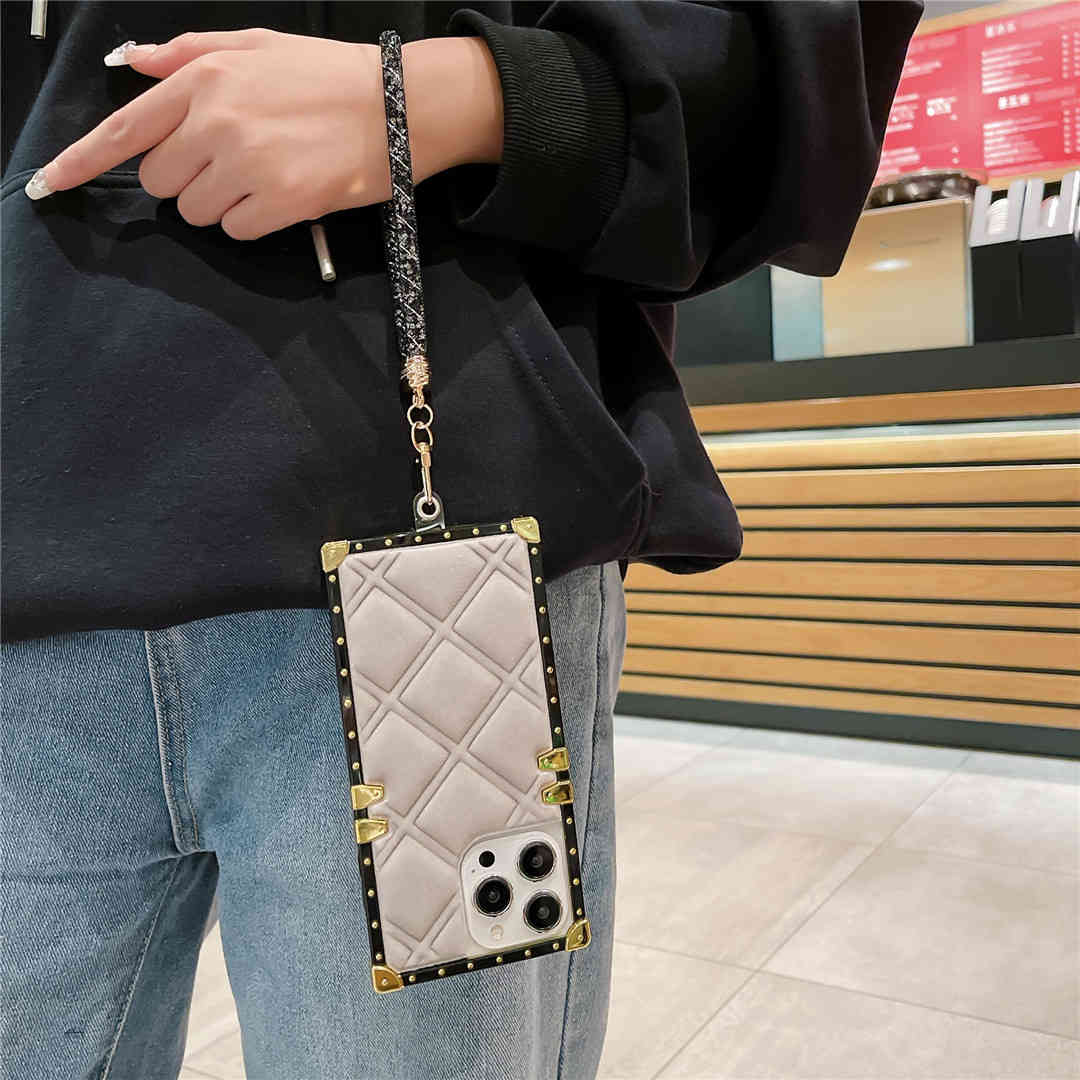 square iphone 15 pro max case with charm