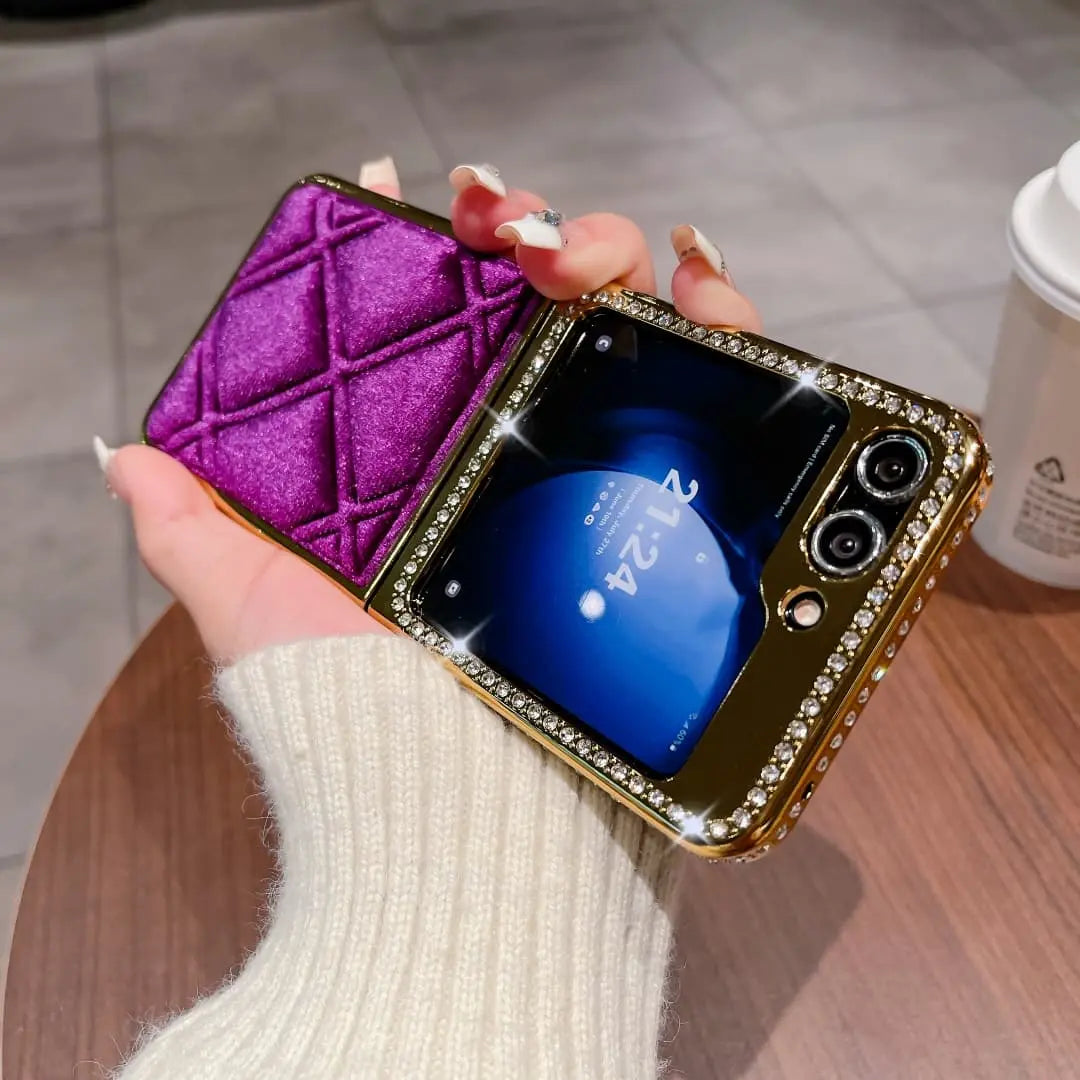 purple galaxy z flip 6 phone case