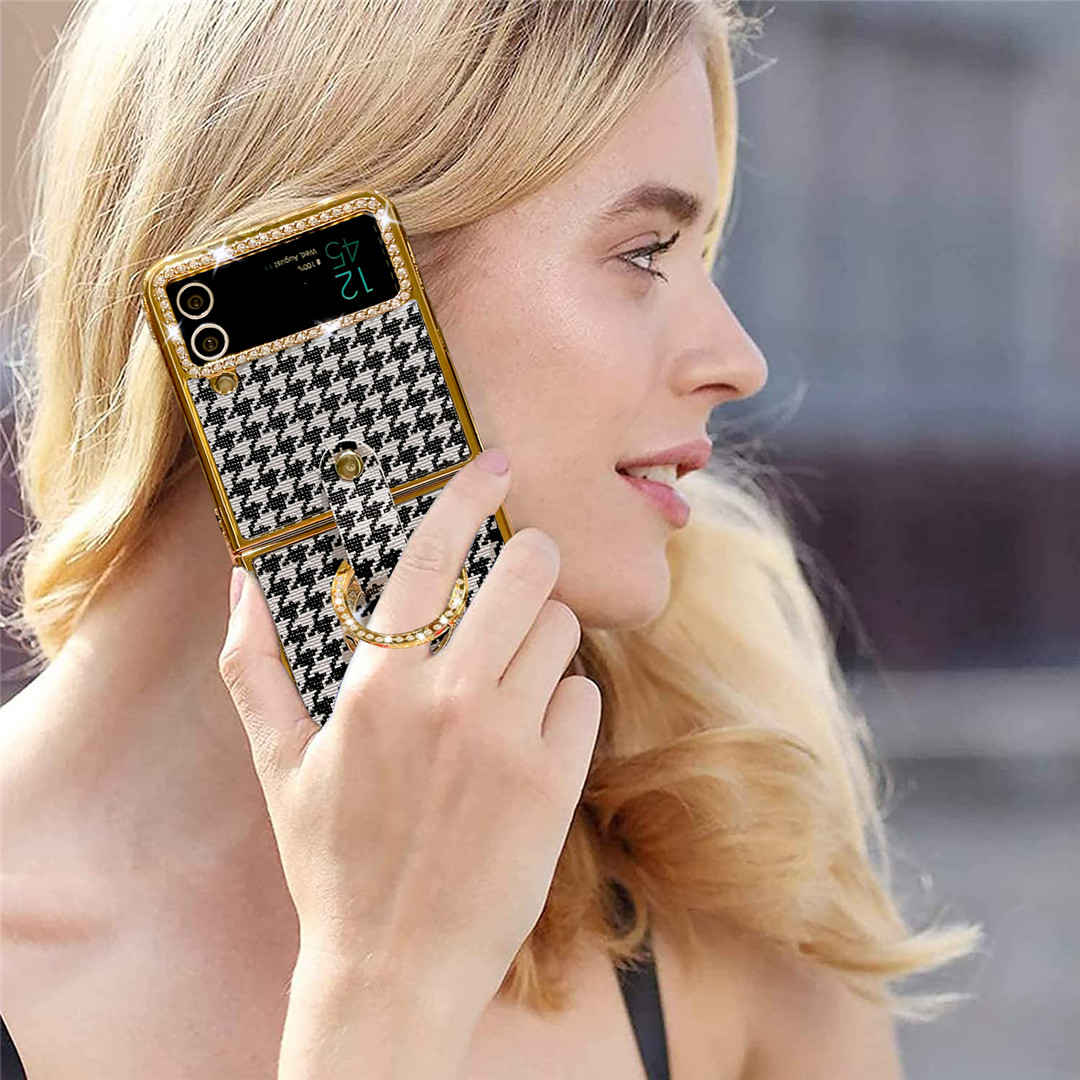 women galaxy z flip 4 case with ring