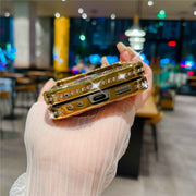 diamonds plated foldable phone case