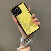 snake skin iPhone case with wrist strap