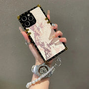 luxury snakesin phone case with charm