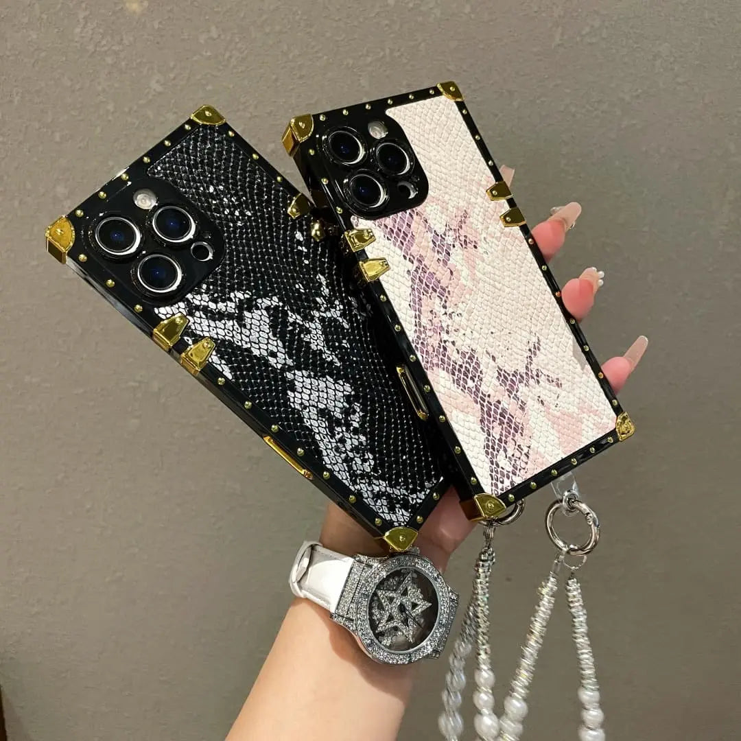 snakeskin iPhone cases with strap