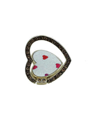 white glitter phone ring