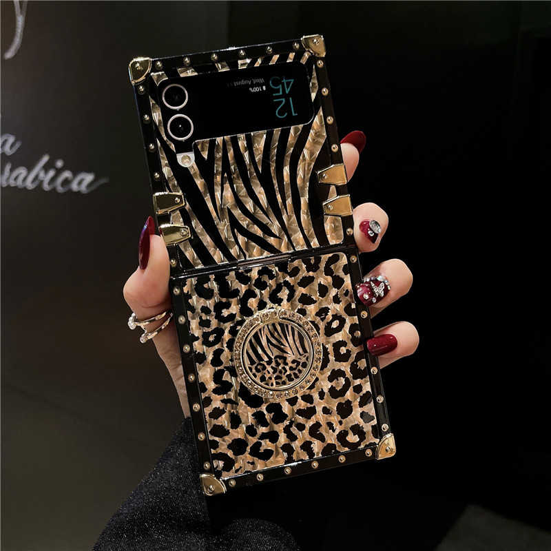 gold leopard z flip 4 case