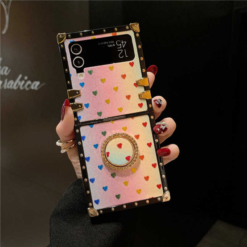 Glitter Colorful Mini Heart Galaxy Z Flip 3/4/5 Case