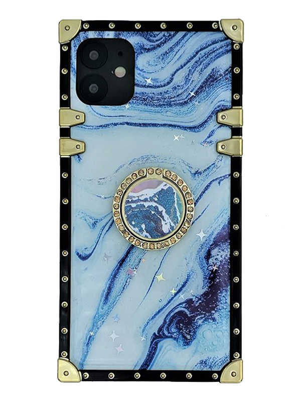 Blue Marble iPhone Case with Ring