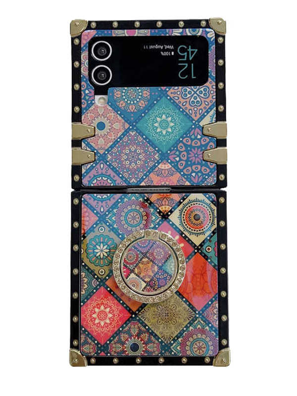 checked bandana galaxy z flip 3 4 case