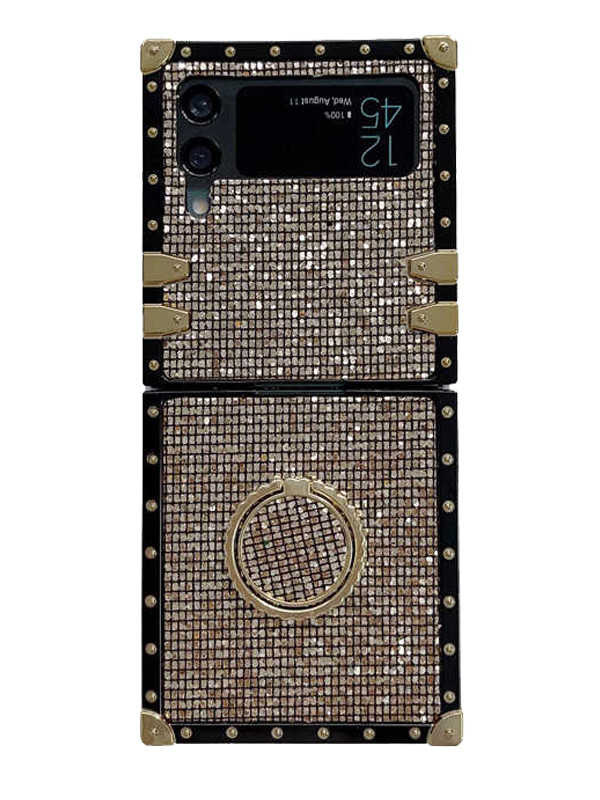 samsung z flip glitter phone case