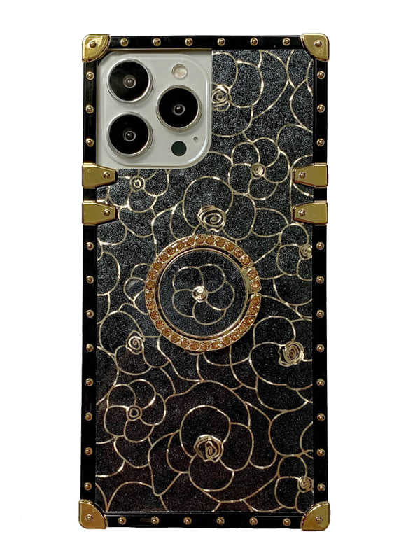 abstract floral square iphone case