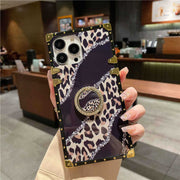 fragmentary leopard square iphone case