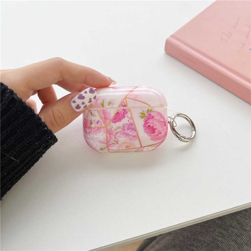 Geometric Pink Floral AirPods Pro Case