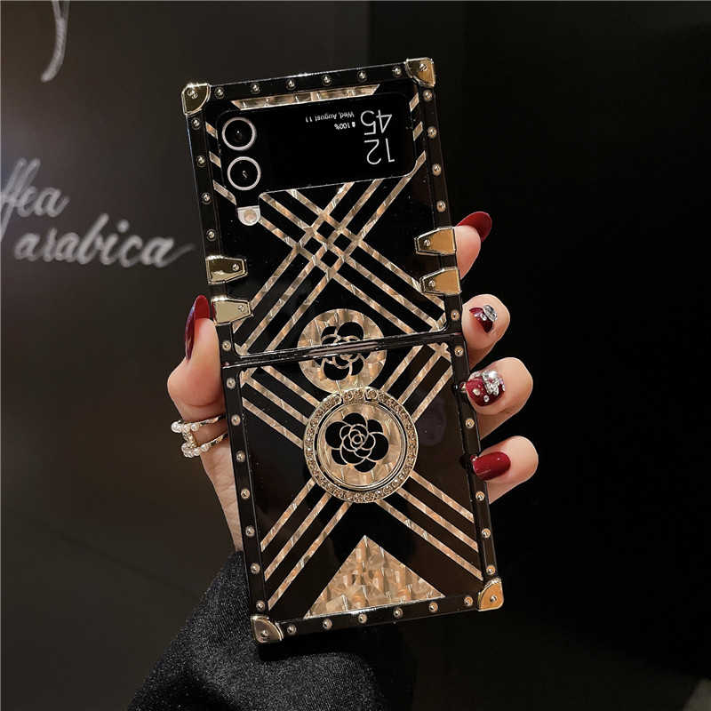 geometric floral z flip 4 case
